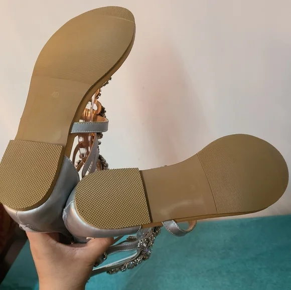 NWOT Gladiator Rhinestone Sandals - Picture 3 of 16